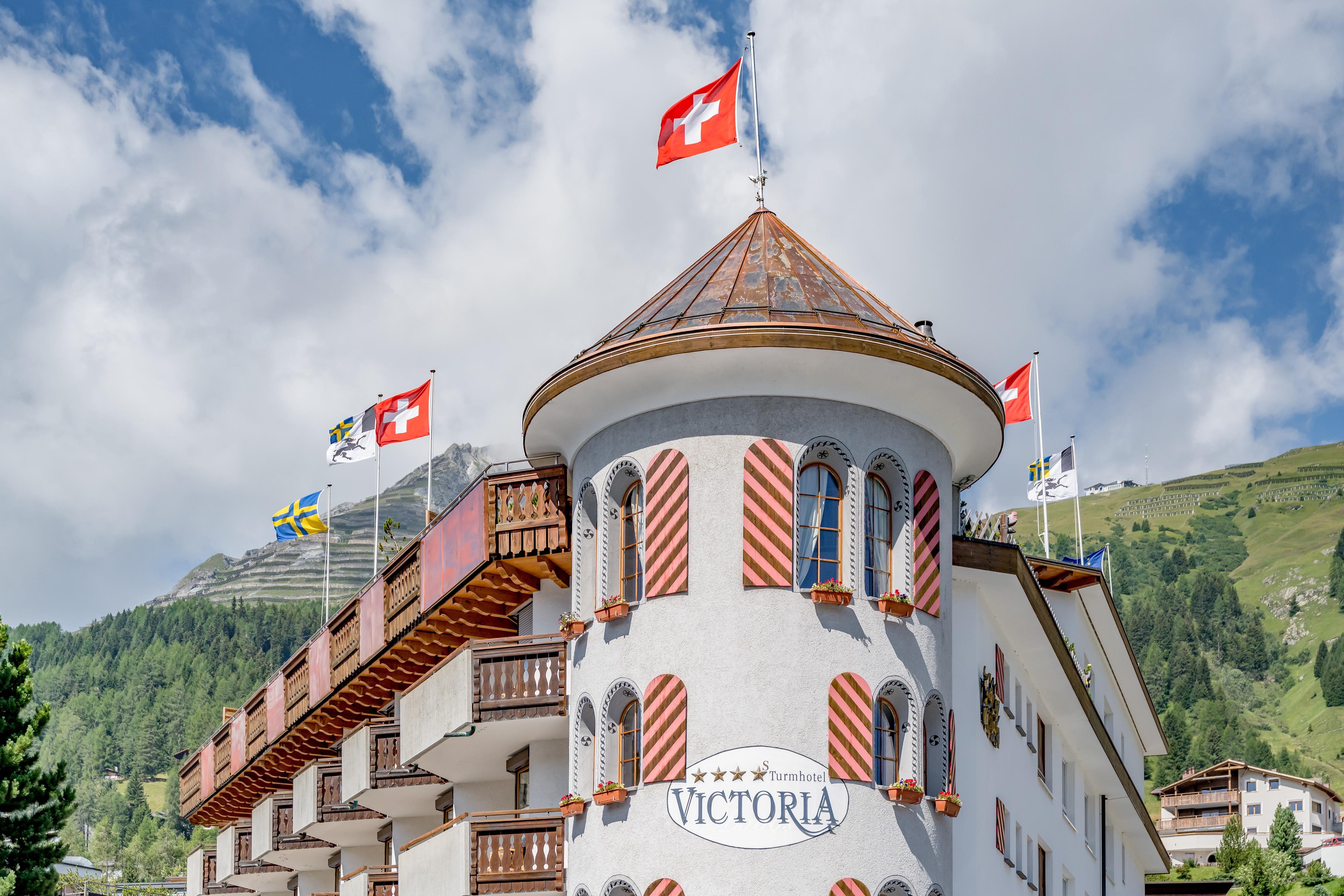 Swiss Quality Turmhotel Victoria Davos Esterno foto